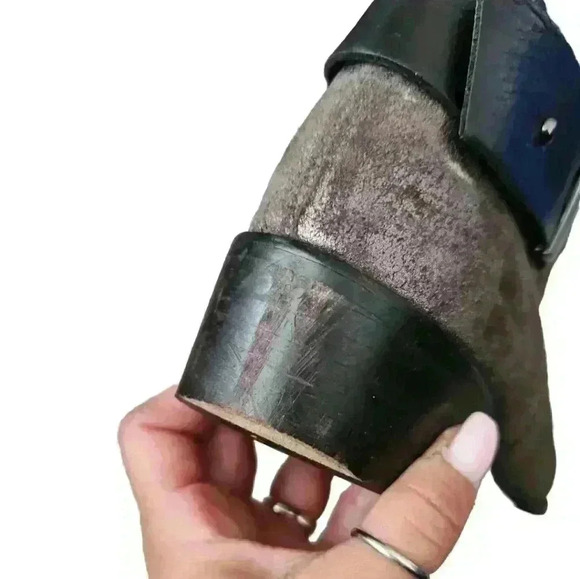 Davos Gomma Womens Brown/Gray Metallic Buckle Ankle Boot 39 - Picture 10 of 12